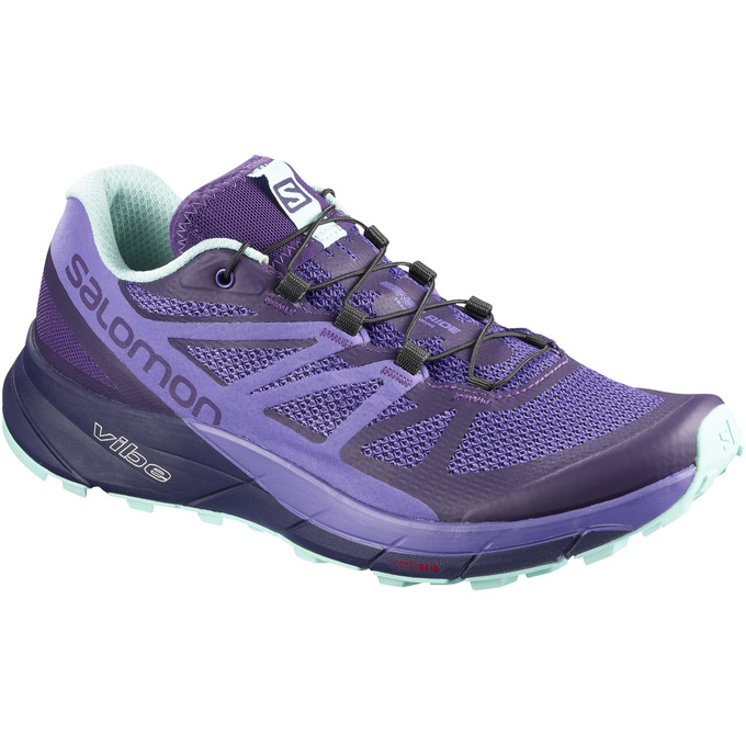 Salomon SENSE RIDE W Zapatillas Trail Running Mujer - Lavanda - Colombia (07581-QKJO)